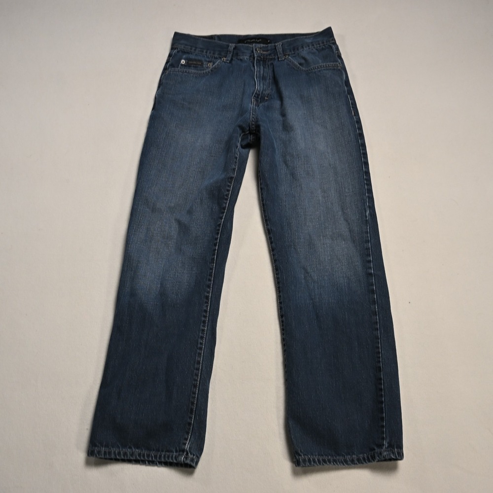 Calvin Klein Jeans Mens 31x29 Y2K Relaxed Straight Denim Blue